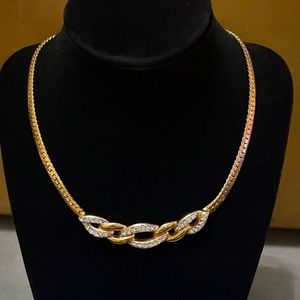 Vintage Puccini necklace gold tone